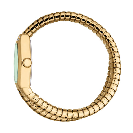Just Cavalli Signature Snake Splora Yellow Gold Green