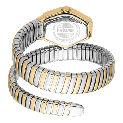 Just Cavalli Signature Snake Splora Silver Yellow Gold