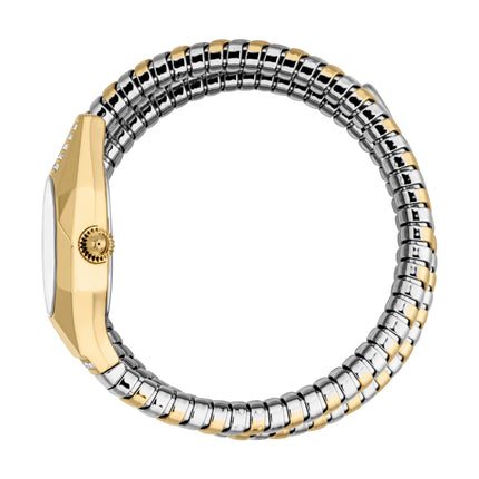 Just Cavalli Signature Snake Lunara Silver Yellow Gold Silver