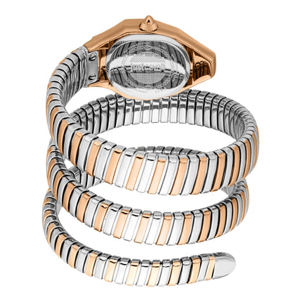 Just Cavalli Signature Snake Lunara Silver Rose Gold Blue