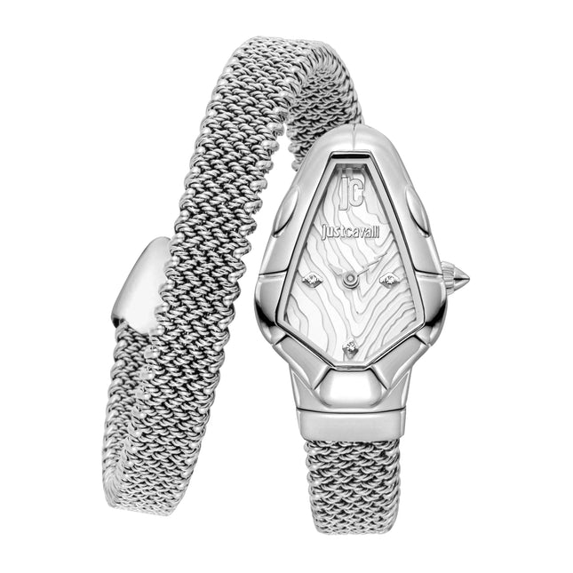 Just Cavalli Signature Snake Fiamma Silver