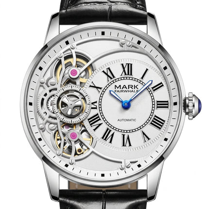 Mark Fairwhale FW-6031 LUMETHER - Men’s Genuine Leather Strap Watch with Luminous Hands
