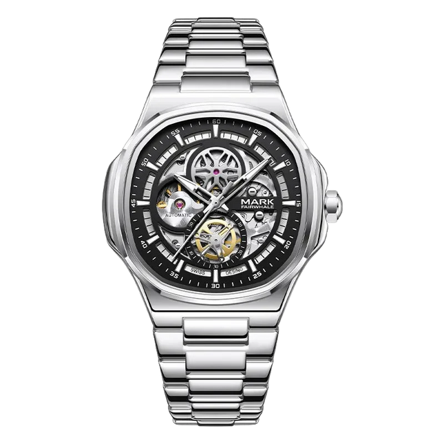 MARK FAIRWHALE FW-6043 Skeleton Automatic Watch - Skeleton Automatic Watch
