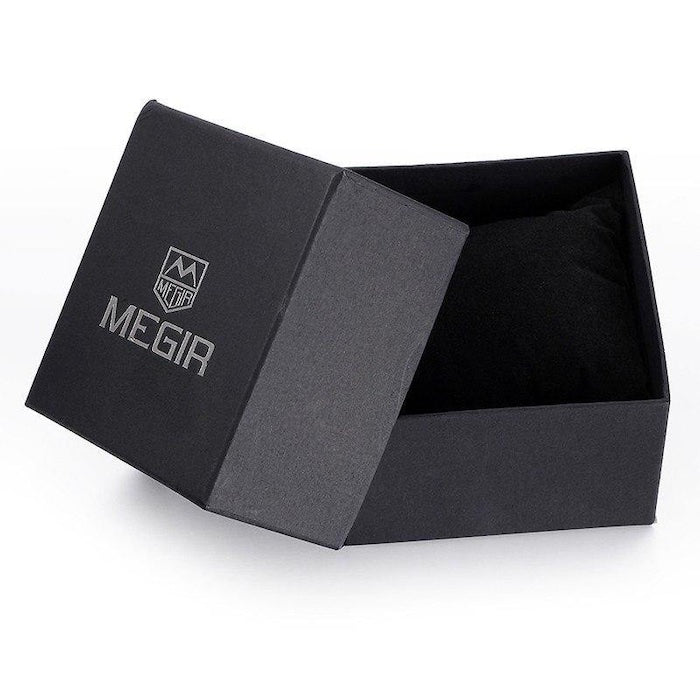 MEGIR Men's Oaki Chronograph Silver / Black Watch