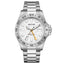 MEGIR ELITE Men's GMT Date 43mm Stainless Steel Silver Oyster Bracelet Watch