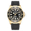 MEGIR ELITE Men's GMT Date 43mm Stainless Steel Gold / Silicone Strap Watch