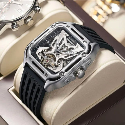Mark Fairwhale ZEPHYROS - Skeleton Automatic Watch Silver