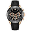 MEGIR Men's Speedster Chronograph Date 43mm Silicone Watch Rose Gold