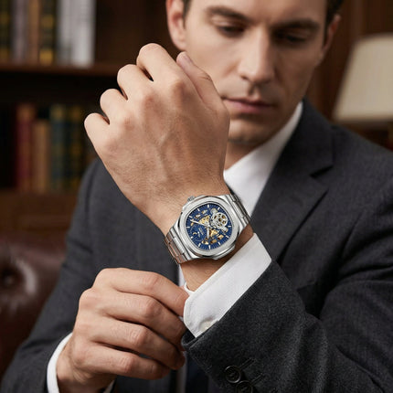 Mark Fairwhale FW-6012 LUNASKEL – Skeleton Moon Phase Automatic Watch