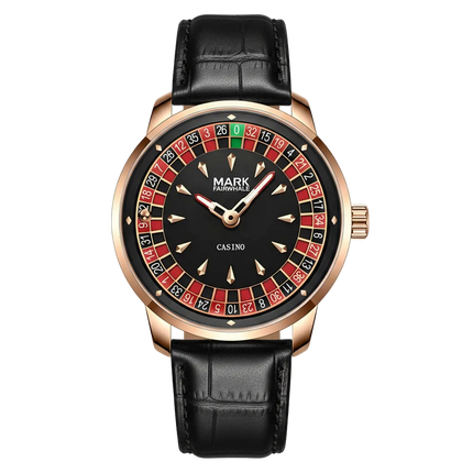Mark Fairwhale FW-5031B ROULEX – Men’s Quartz Watch Roulette Leather Strap Limited Edition