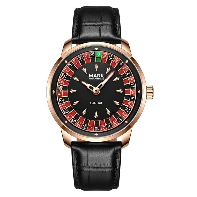 Mark Fairwhale FW-5031B ROULEX – Men’s Quartz Watch Roulette Leather Strap Limited Edition