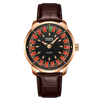 Mark Fairwhale FW-5031B ROULEX – Men’s Quartz Watch Roulette Leather Strap Limited Edition