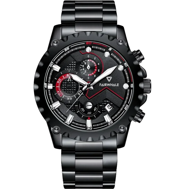 Mark Fairwhale FW-5390 Men's Chronograph - Leather strap Watch Luminous