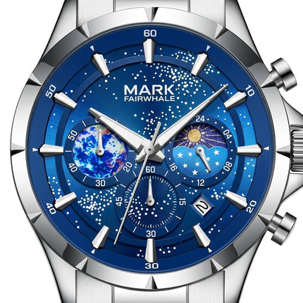Mark Fairwhale FW-5870 ASTRIX – Men's Starry Sky Chronograph Watch - Celestial Design