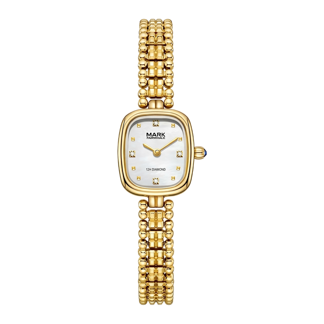 Mark Fairwhale Lady FW-3060 LUMEA - Women’s Luxury Gold Rectangle Watch