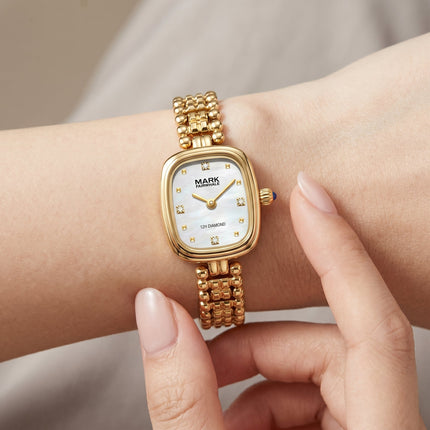 Mark Fairwhale Lady FW-3060 LUMEA - Women’s Luxury Gold Rectangle Watch