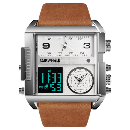 Mark Fairwhale FW-4270 MILITRAX - Men’s Square Military Chronograph Watch