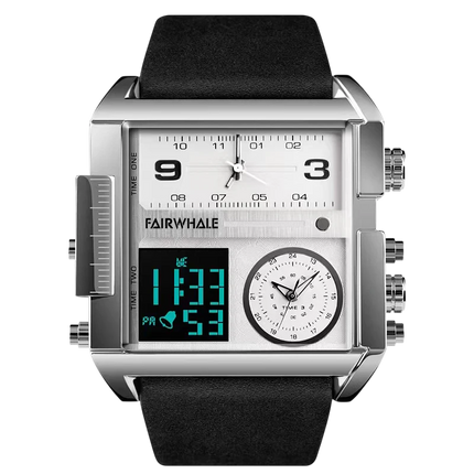 Mark Fairwhale FW-4270 MILITRAX - Men’s Square Military Chronograph Watch