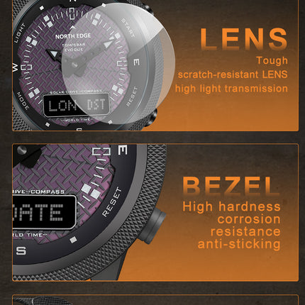 NORTH EDGE Tactical Evoque Solar Powered Watch