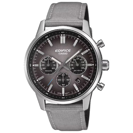 Casio Edifice EFR-575C-8A Grey Gradient Dial 40.5mm Cloth/Leather Men's Watch