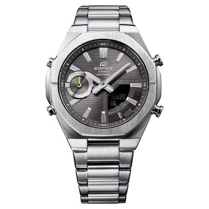 Casio Edifice Analog-Digital  ECB-S10D-8ADF Bluetooth Grey Dial Stainless Steel Men's Watch