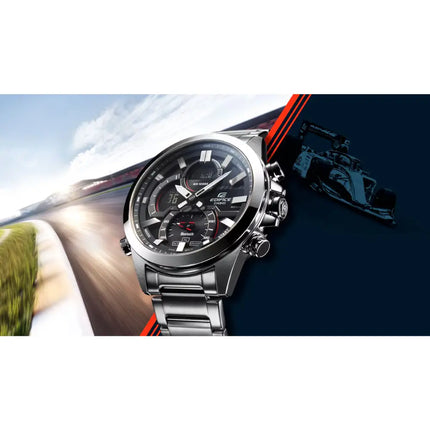 Casio Edifice Smartphone Link ECB-30D-1A Black Dial 48.7mm Stainless Steel Men's Watch