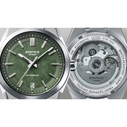 Casio Edifice Automatic EFK-100YD-3AJF Green Dial 39mm Stainless Steel Men's Watch