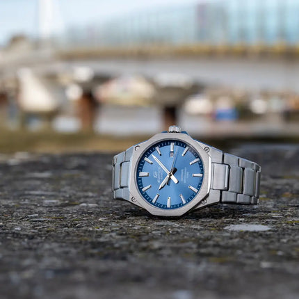 Casio Edifice Slim EFR-S108D-2AVUDF Analog Blue Dial 39.9mm Stainless Steel Men's Watch