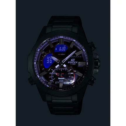 Casio Edifice Smartphone Link ECB-30D-1A Black Dial 48.7mm Stainless Steel Men's Watch