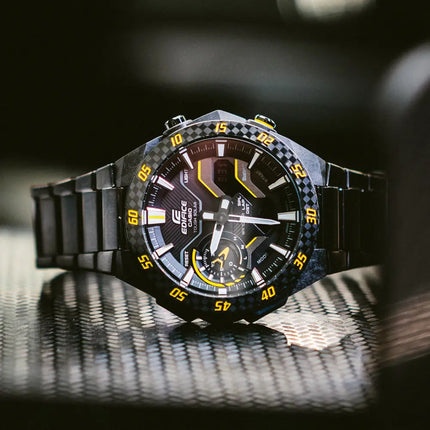 Casio Edifice Windflow ECB-2200RC-1A9 Black Dial Stainless Steel Men's Watch