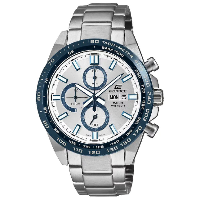 Casio Edifice EFR-574DE-7AV Chronograph Silver Dial 42.3mm Stainless Steel Men's Watch