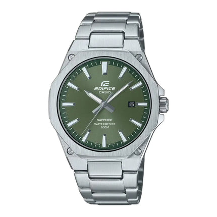 Casio Edifice Slim Series EFR-S108D-3AVUDF Green Dial 39.9mm Stainless Steel Men's Watch