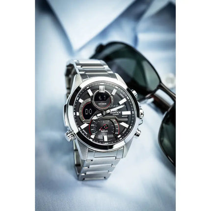 Casio Edifice Smartphone Link ECB-30D-1A Black Dial 48.7mm Stainless Steel Men's Watch