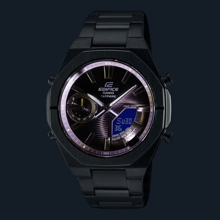Casio Edifice Analog-Digital  ECB-S10D-8ADF Bluetooth Grey Dial Stainless Steel Men's Watch