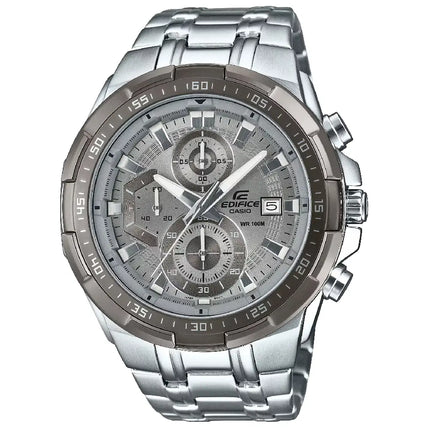 Casio Edifice EFR-539DE-8AV "Big Face" Grey Dial 49.5mm Stainless Steel Men's Watch