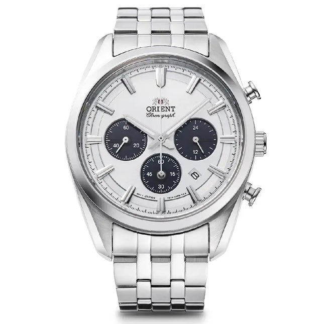 Orient Stretto Solar Chronograph Men's Watch RA-TX0305S Panda Edition