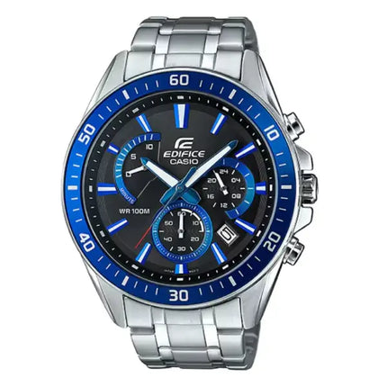 Casio Edifice Chronograph EFR-552D-1A2VUDF Black Dial Stainless Steel Men's Watch