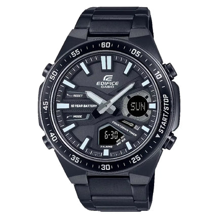 Casio Edifice EFV-C110DC-1A Analog-Digital Chronograph Black Dial 46.9mm Stainless Steel Men's Watch