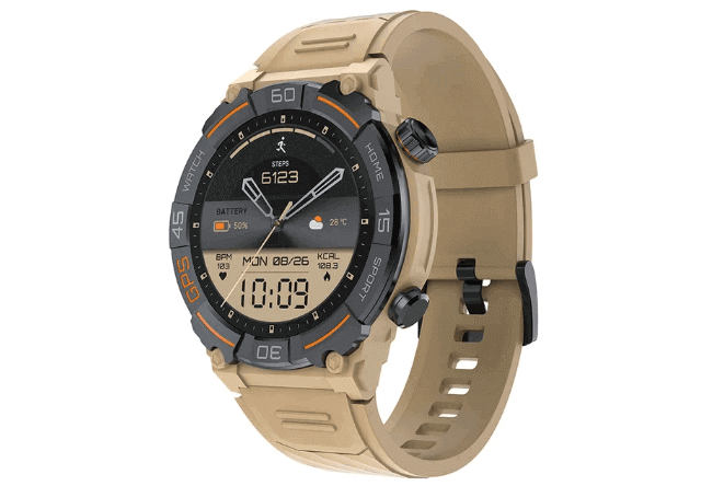 NORTH EDGE Tactical Battalion GPS Smart Watch Khaki