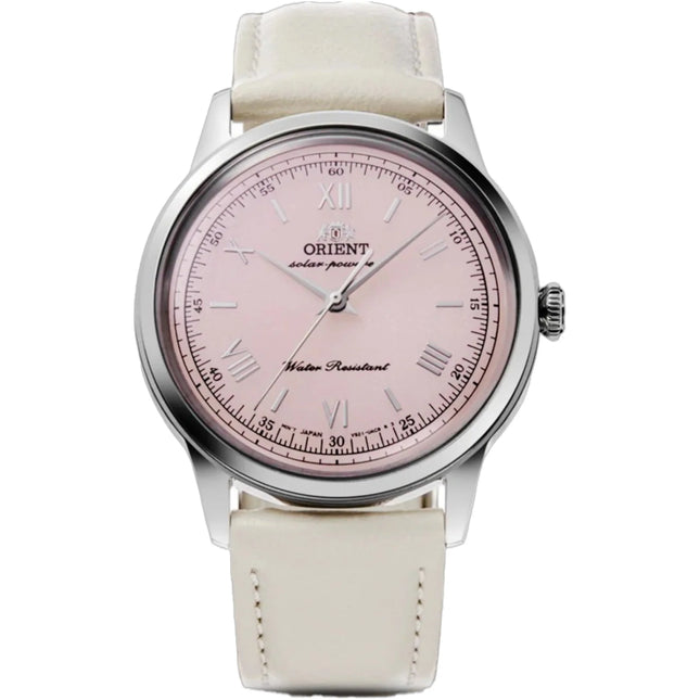 ORIENT Bambino Classic Solar 38mm Watch Pale Pink RA-WK0005P10B