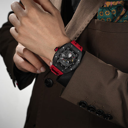 TSAR BOMBA Elemental-Carbon Fiber Automatic Watch TB8210CF