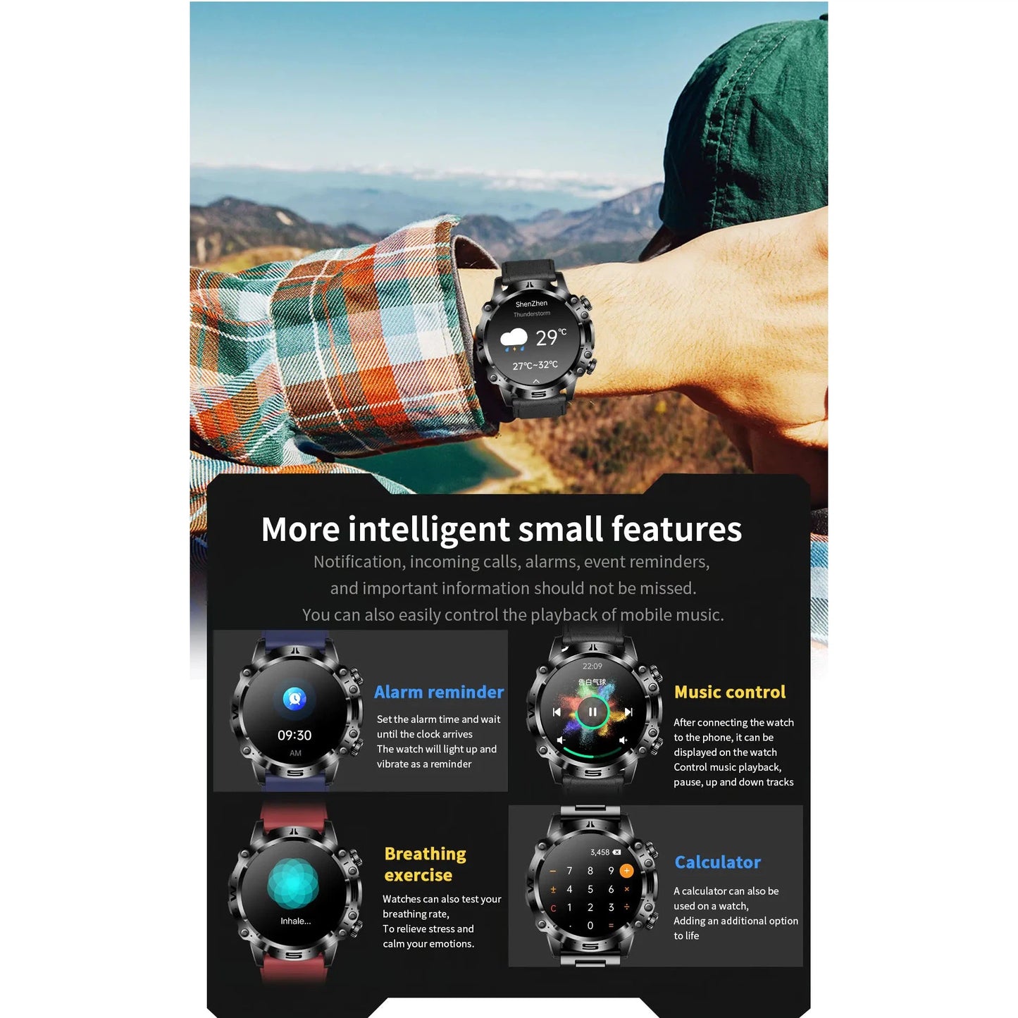 NORTH EDGE Health Elite Glucose Heart Smart Watch