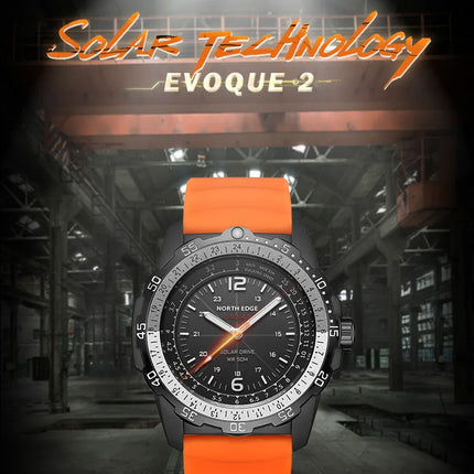 NORTH EDGE Tactical Evoque 2 Solar Drive Watch Black