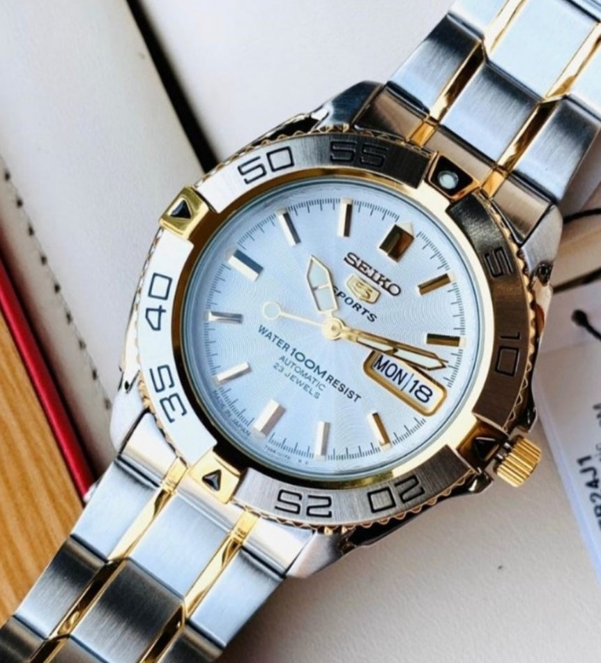 SEIKO 5 Sports Automatic 39mm Men's Watch Two Tone