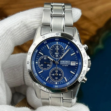 SEIKO Men's Classic Chronograph Date Watch Classic Blue
