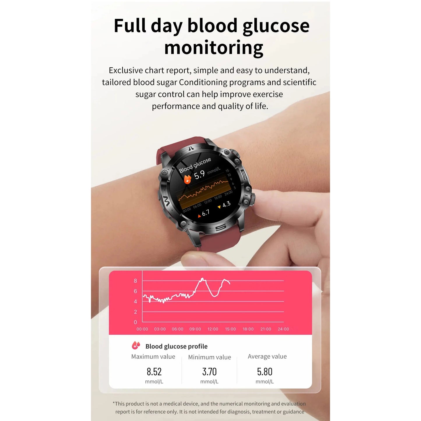 NORTH EDGE Health Elite Glucose Heart Smart Watch