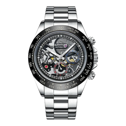 Mark Fairwhale FW-6970 STEELVOR - Men’s Stainless Steel Skeleton Automatic Watch
