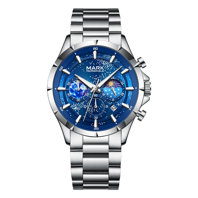 Mark Fairwhale FW-5870 ASTRIX – Men's Starry Sky Chronograph Watch - Celestial Design