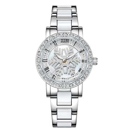 MARK FAIRWHALE Lady FW-3890 Snowflake Ladies Quartz Watch - Diamond Bezel