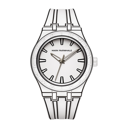 Mark Fairwhale FW-5110 2D SKETCH Watch - Minimalist Black & White Design